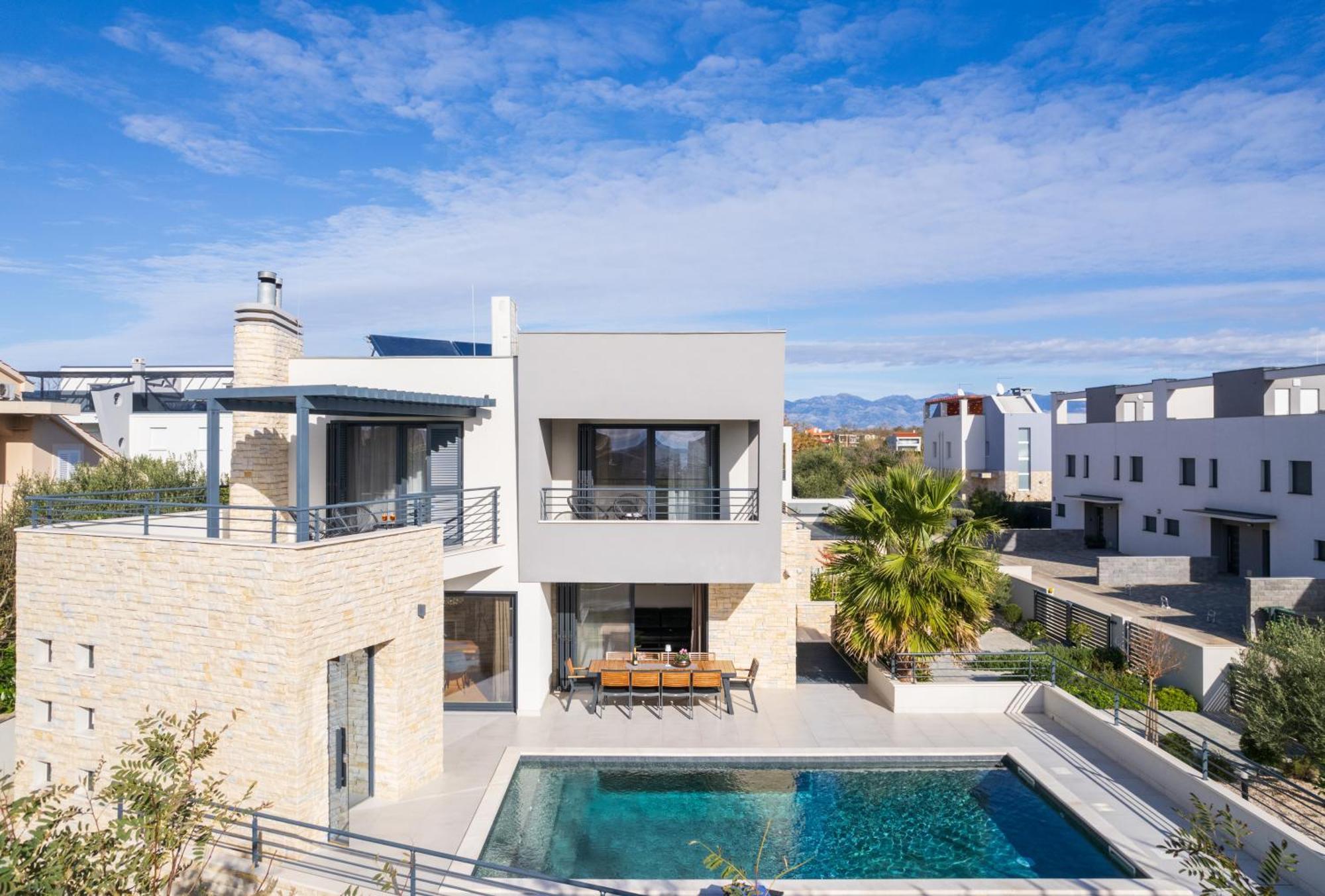 Villa Roca With Heated Pool And Sauna Privlaka  Exteriér fotografie